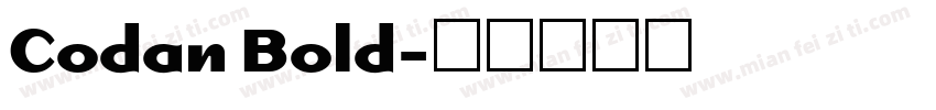 Codan Bold字体转换